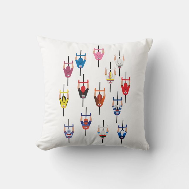 Coussin Le Peloton | Cyclistes (Recto)