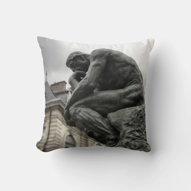 Coussin Le penseur Rodin Paris Sculpture (Recto)