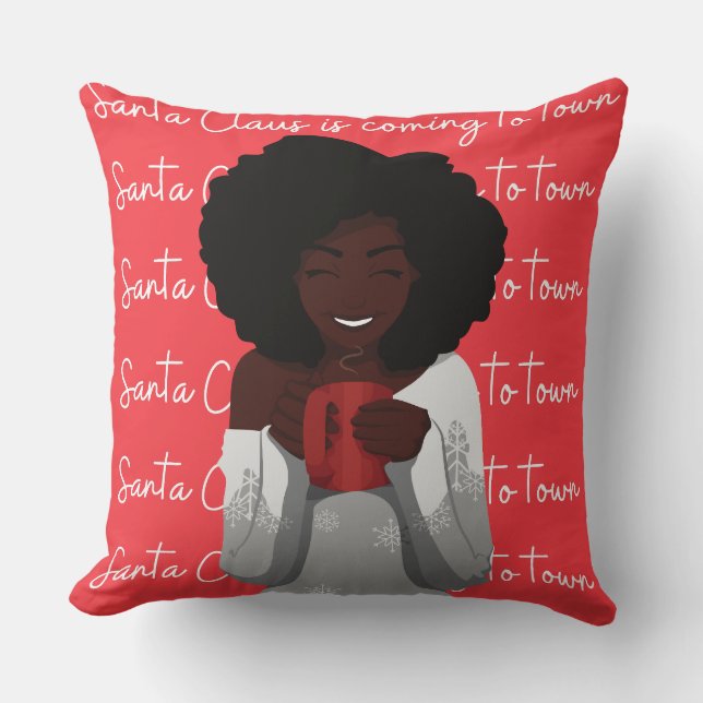 Coussin Le Père Noël arrive en ville (Recto)