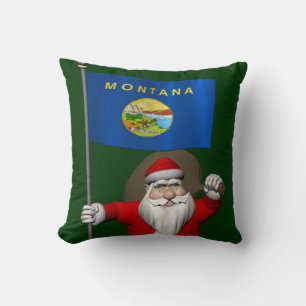 Coussin Le Père Noël Avec L'Enseigne Du Montana