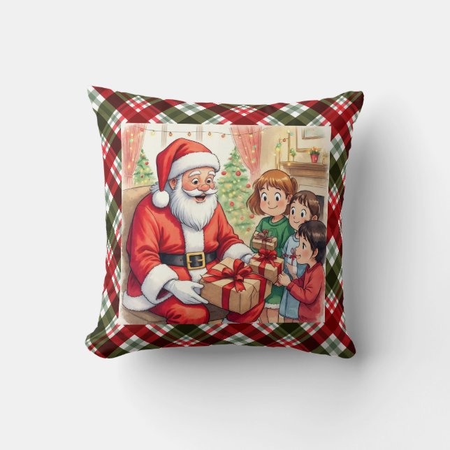 Coussin Le Père Noël, La Fête de Noël, (Recto)