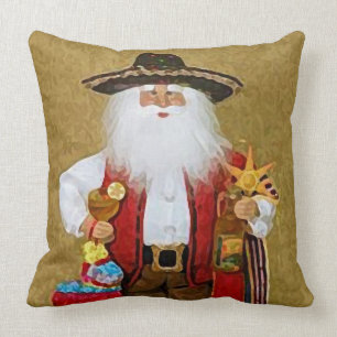Coussin Le père noël texan du sud-ouest mexicain