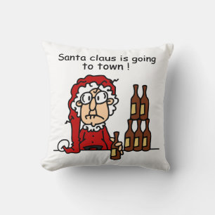 Coussin Le Père Noël va en ville