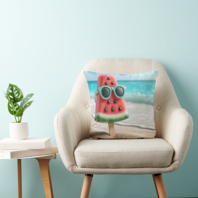 Coussin Le Peuplier À Peau Dans Le Sable De Plage (Chaise)