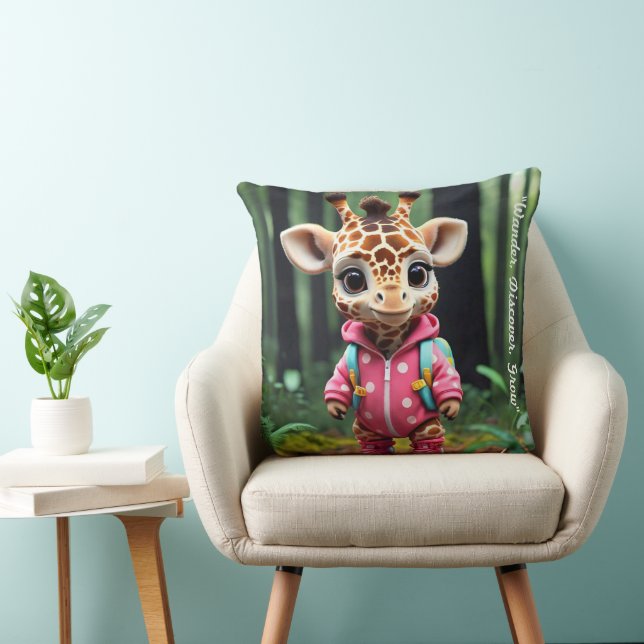 Coussin "Le plaisir du petit explorateur" (Chaise)