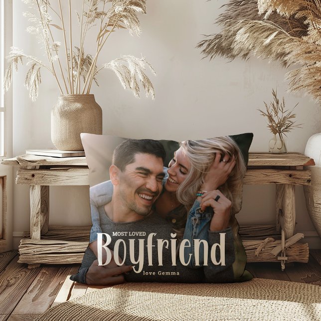 Coussin Le plus aimé BOYFRIEND' mignon cadeau photo (Créateur téléchargé)