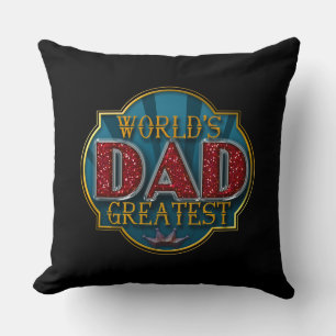 Coussin Le plus grand papa du monde   FÊTE DES PÈRES
