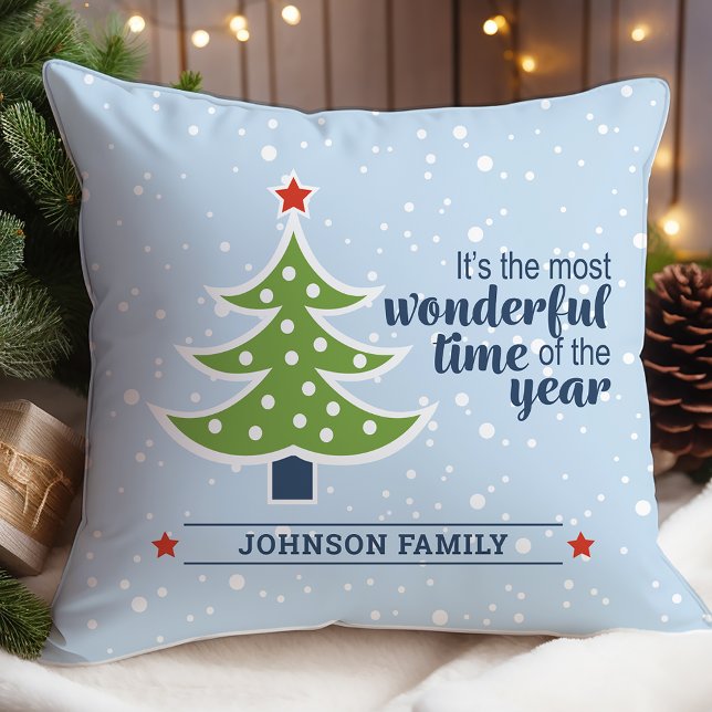 Coussin Le plus merveilleux moment de l'année Noël (Créateur téléchargé)