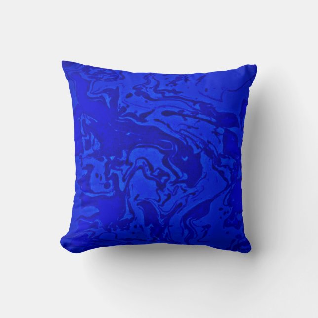 Coussin Le point noir de la tourbe bleue de cobalt personn (Recto)
