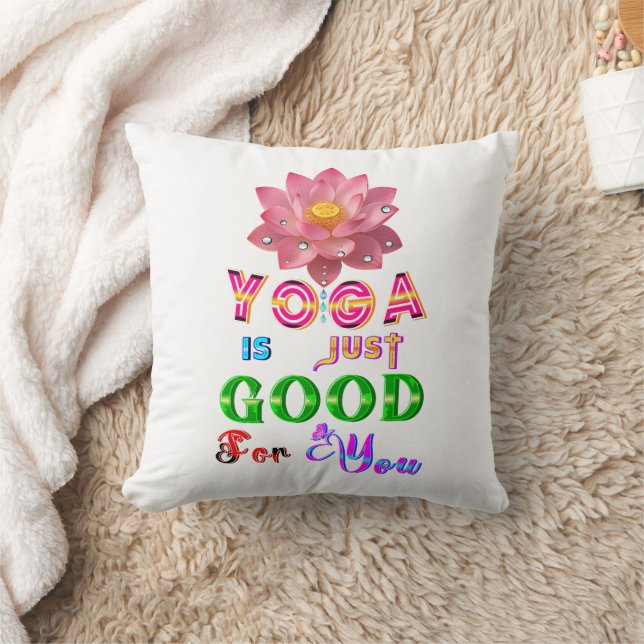 Coussin Le polyester de yoga est juste bon pour vous (Couverture)