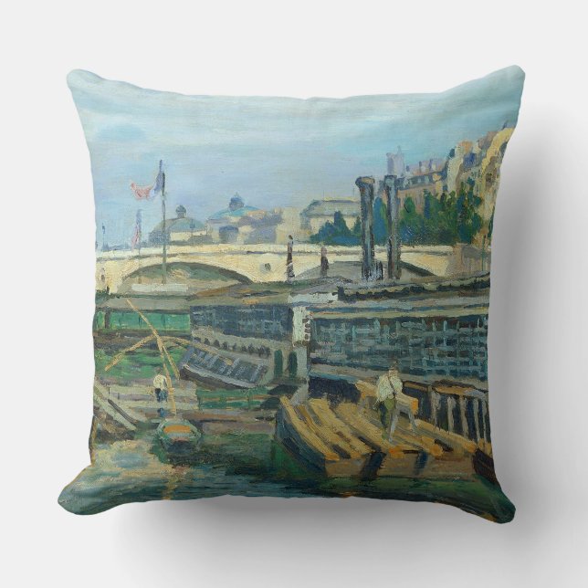 Coussin Le pont de Louis Philippe, 1875 (huile sur la (Recto)