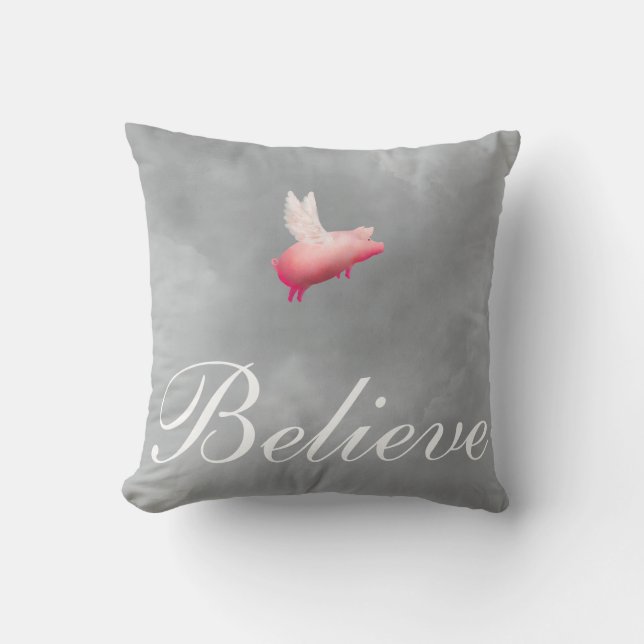 Coussin Le porc avec Aile-Croient (Recto)