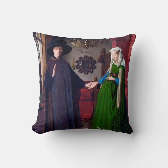 Coussin Le portrait d'Arnolfini, Jan van Eyck (Recto)