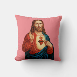 Coussin Le Portrait d'Art Fin du Sacré-Cœur de Jésus