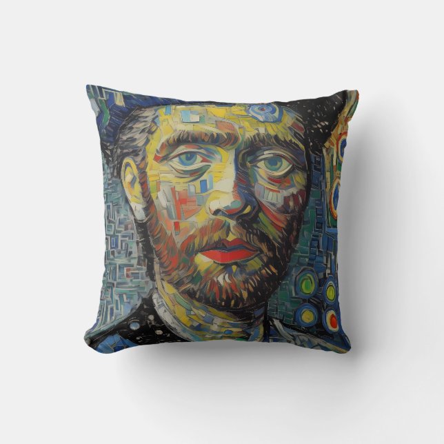 Coussin Le portrait de l'Amérique (Recto)
