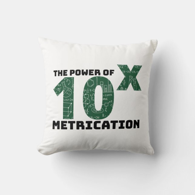 Coussin Le Pouvoir De La Métrication - Citations Scientifi (Recto)