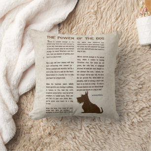 Coussin Le pouvoir du chien Poème - Rudyard Kipling