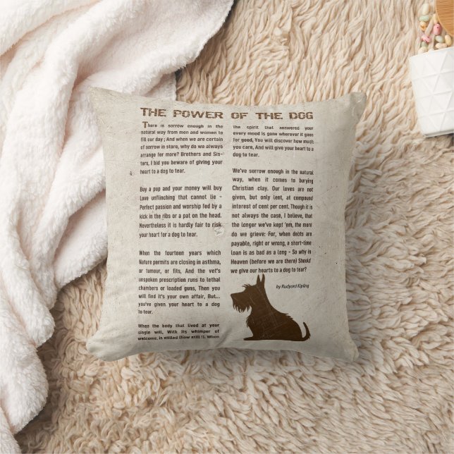 Coussin Le pouvoir du chien Poème - Rudyard Kipling  (Couverture)