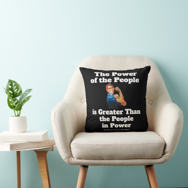 Coussin Le pouvoir du peuple lance l'oreiller (Chaise)