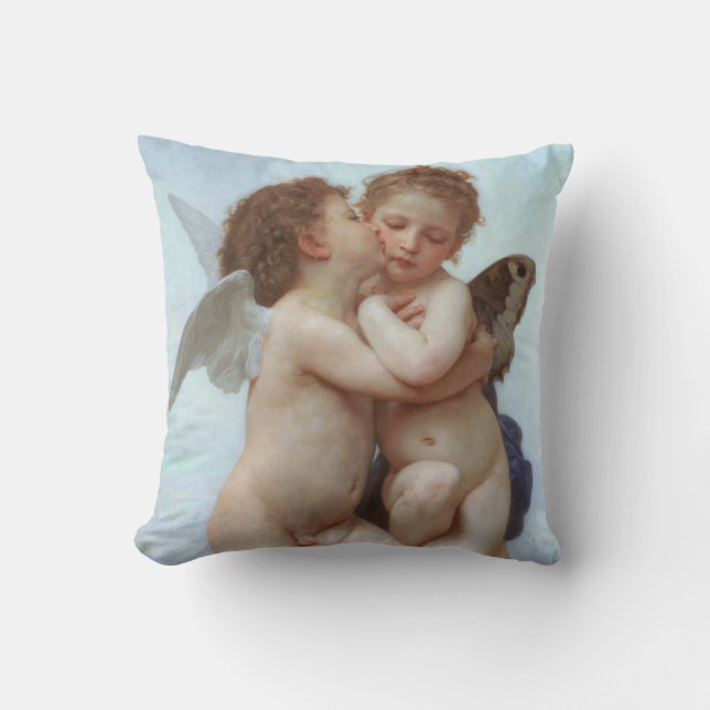 Coussin Le premier baiser, Amor et Psyche, Bouguereau (Recto)