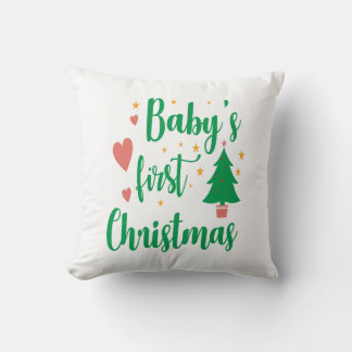 Coussin Le premier Noël de bébé