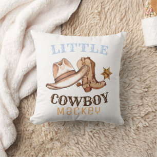 Coussin Le premier rodéo sauvage du Petit Cowboy