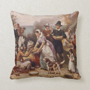 Coussin Le premier thanksgiving 1621 % pipe% c.1932
