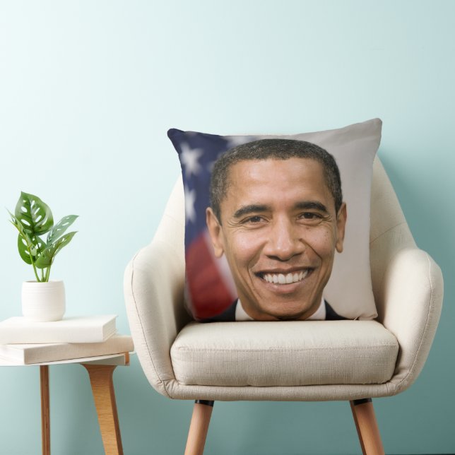 Coussin Le président américain élu Barack Obama (Chaise)