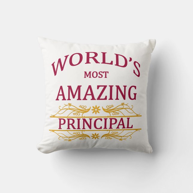 Coussin Le principal le plus extraordinaire du monde (Recto)