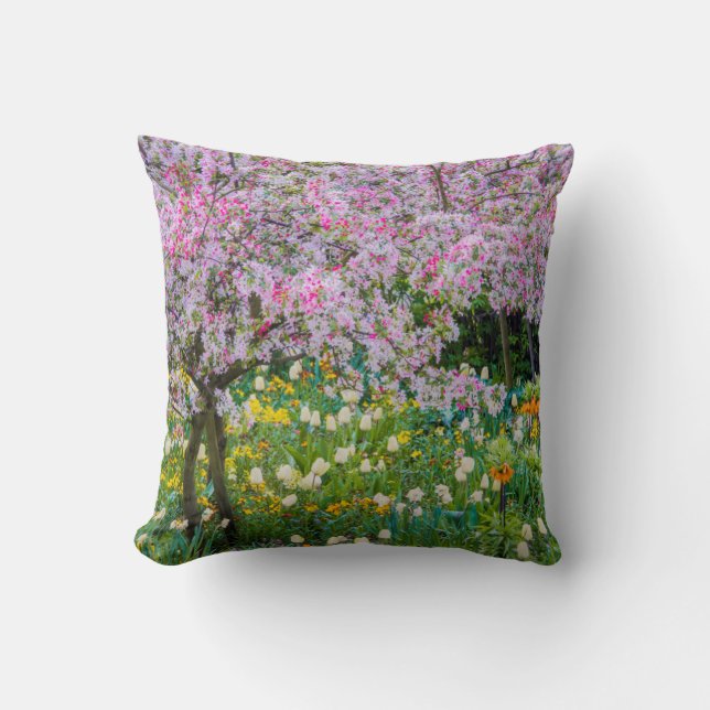 Coussin Le printemps dans le jardin de Claude Monet (Recto)