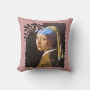 Coussin Le puzzle de boucle d'oreille de perle