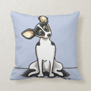 Coussin Le Rat terrier tricolore se reposent assez