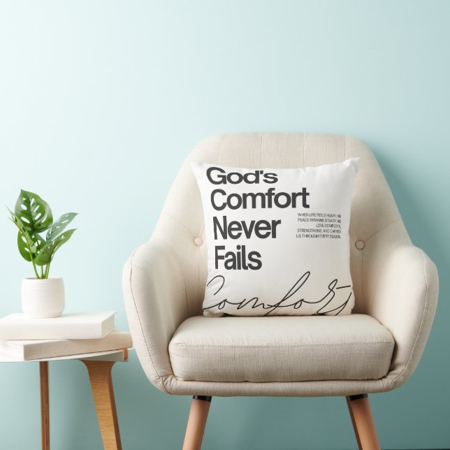 Coussin Le réconfort de Dieu ne manque jamais  (Chaise)
