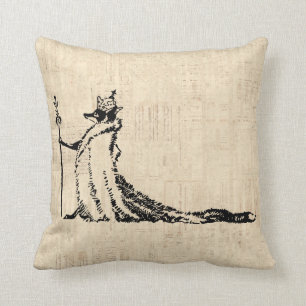 Coussin Le renard avec l'art antique de la Couronne L'art