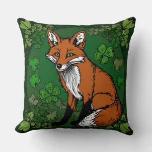 Coussin Le renard et les Shamrocks