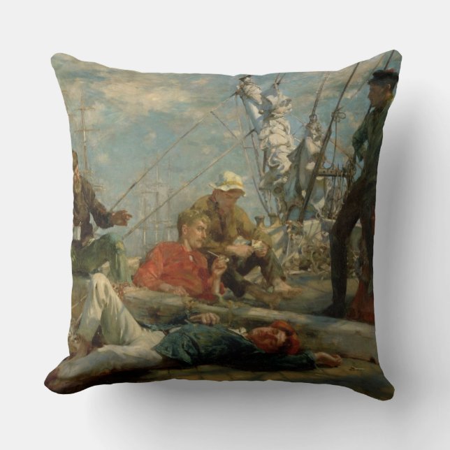 Coussin Le repos de midi (marins bavardant), 1906 (huile (Recto)