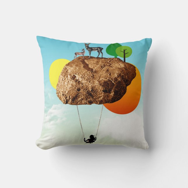 Coussin Le rocher de notre existence (Recto)