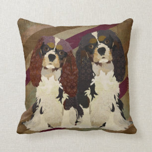 Coussin Le Roi Cavalier Spaniels Retro Pillow