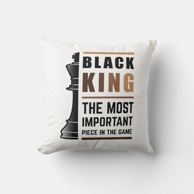 Coussin Le Roi Noir La Pièce La Plus Importante Dans Le Je (Recto)