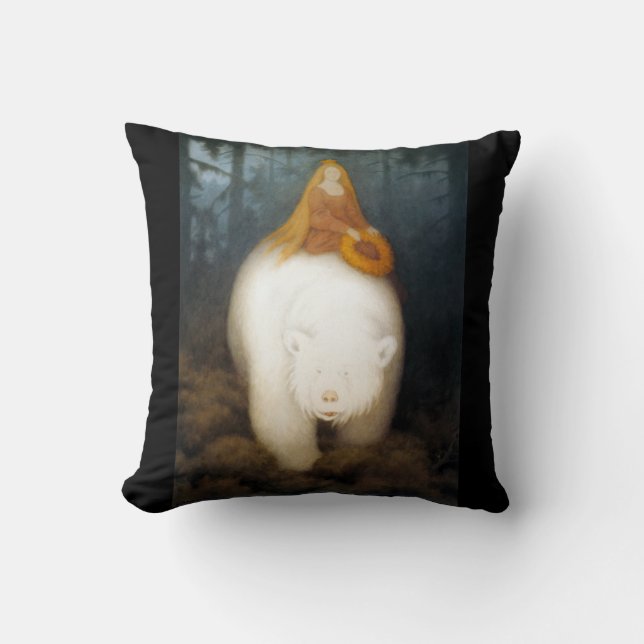 Coussin Le Roi Valemon d'ours blanc (Recto)