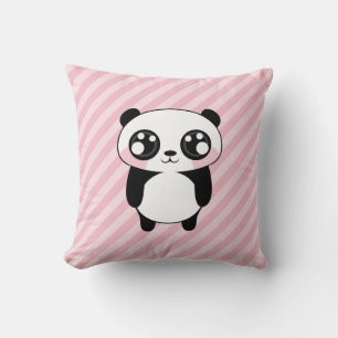 Coussin Le rose mignon d'ours panda barre l'arrière - plan