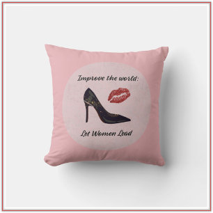 Coussin Le rose moderne laisse les femmes diriger