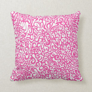 Coussin Le rose tourbillonne carreau