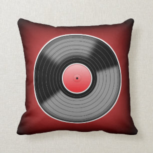 Coussin Le rouge de drogué de vinyle se fanent carreau