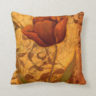 Coussin Le rouge fleurit II