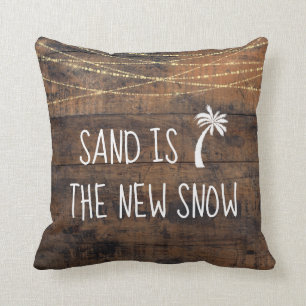 Coussin Le sable tropical mignon est l'icône du palmier à 