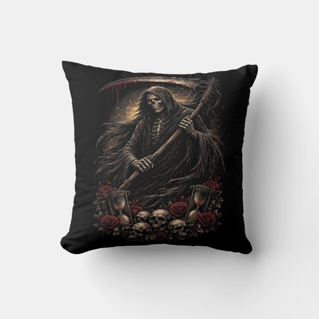 Coussin Le Sablier de la Faucheuse (Recto)
