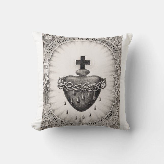 Coussin Le Sacré-Cœur de Jésus Symbole du Divin (Recto)