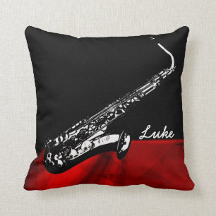 Coussin Le saxophone/coussin personnalisé