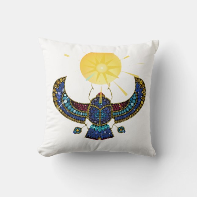 Coussin Le Scarabée ailé de l'Égypte ancienne (Recto)
